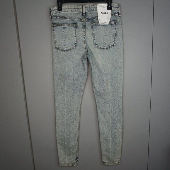 New Rag & Bone Cate Mid-Rise Acid Wash Skinny in Stella size 27 - Picture 3 of 15